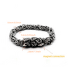 Men's Chain Bracelet Titanium Steel Skull Jewelry Bracelet Magnet Connection