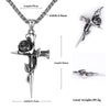 Stainless Steel Necklace Men's Stainless Steel Cross Pendant Necklace