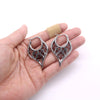 One Pair of Solid Carving Hollows Hoop Earrings for Women