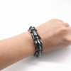 Black Hiphop Cool Heavy-duty Bikers Bracelet for Men