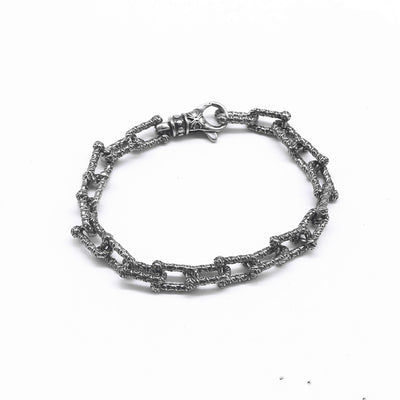 Handmade Carving 316L Stainless Steel Biker Bracelet for Men