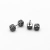 One Pair 316L Stainless Steel Punk Fashion Men's Stud Earrings Ears Studs