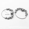 One Pair of  Fashion 316L Stainless Steel Skull Hoop Earrings for Women and Men