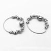 One Pair of  Fashion 316L Stainless Steel Skull Hoop Earrings for Women and Men