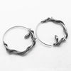 One Pair 316L Stainless Steel Vintage Snake Loop Earrings for Women