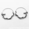 One Pair 316L Stainless Steel Vintage Snake Loop Earrings for Women