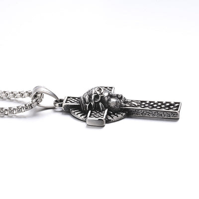 Stainless Steel Necklace Men's Stainless Steel Cross Pendant Necklace