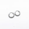 One Pair 316L Stainless Steel Basic Fashion Hoop Earrings for Men and Women