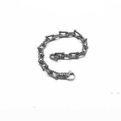 Handmade Carving 316L Stainless Steel Biker Bracelet for Men