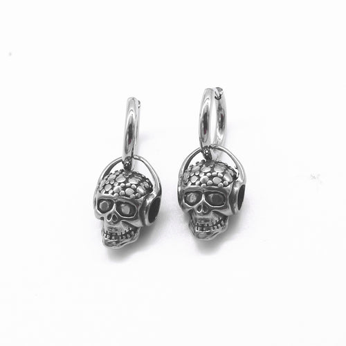 One Pair of 316L Stainless Steel Cool Dangle Earrings for Men and Women