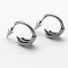 Men's Hoop Earrings Ghoul Hand Featured 316L Stainless Steel Stud Earrings