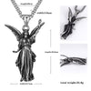 Mens Stainless Chain Necklace Stainless Steel Chain Statue of Liberty Pendant Necklace