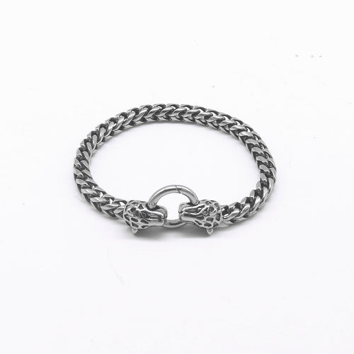 Funky Fashion 316L Stainless Steel Leopard Head Bracelet