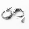 Men's Hoop Earrings Ghoul Hand Featured 316L Stainless Steel Stud Earrings