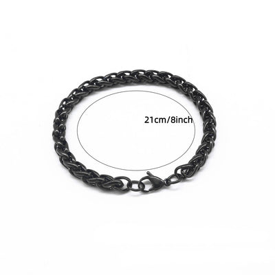 316L Stainless Steel Men's Link Bracelet Hip Hop Jewelry Chain Bracelet