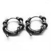 One Pair of Snake Featured Men's Hoop Earrings 316L Stainless Steel Unisex Earrings