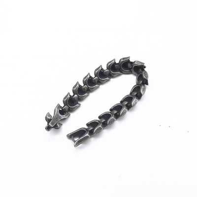 Black Hiphop Cool Heavy-duty Bikers Bracelet for Men