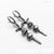 One Pair 316L Stainless Steel Skulls and Cross Dangle Earrings for Men and Women