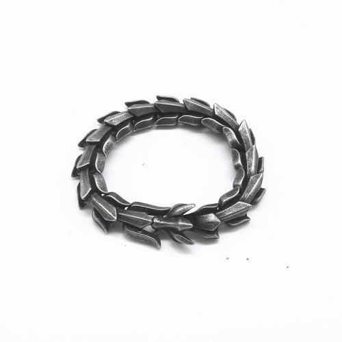 Black Hiphop Cool Heavy-duty Bikers Bracelet for Men