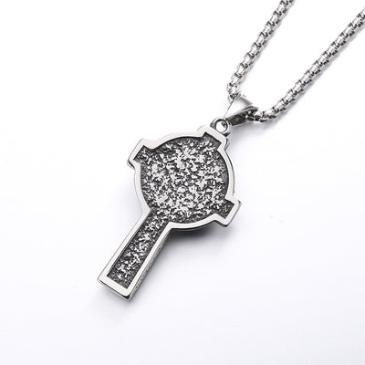 Stainless Steel Necklace Men's Stainless Steel Cross Pendant Necklace