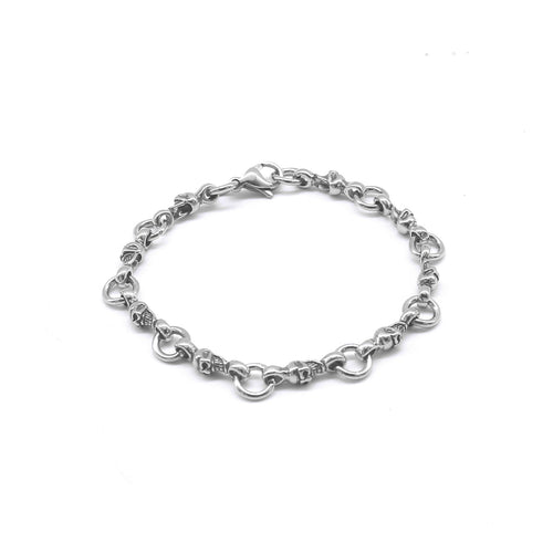 316L Stainless Steel Skull Biker Bracelet for Men and Women